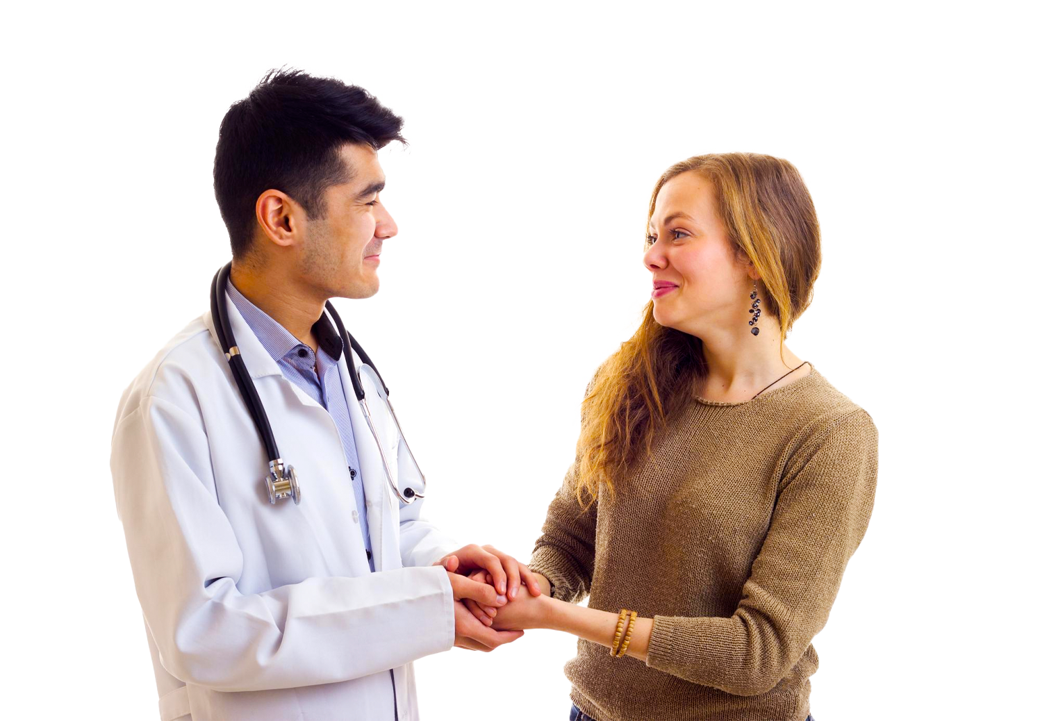 Médico conversando com paciente